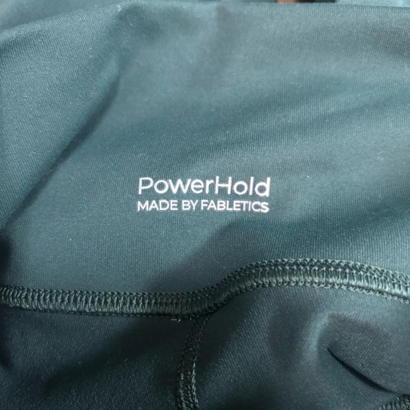 Fabletics On-The-Go PowerHold® High-Waisted Capri Leggings Deep Sea Green - Picture 5 of 8